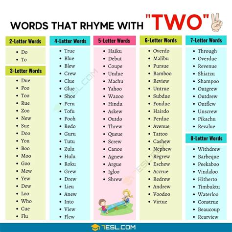 words that rhyme with two.